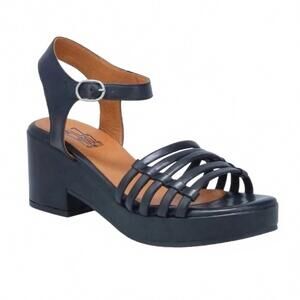 NEW MIZ MOOZ women's leather heeled sandals in graciela black